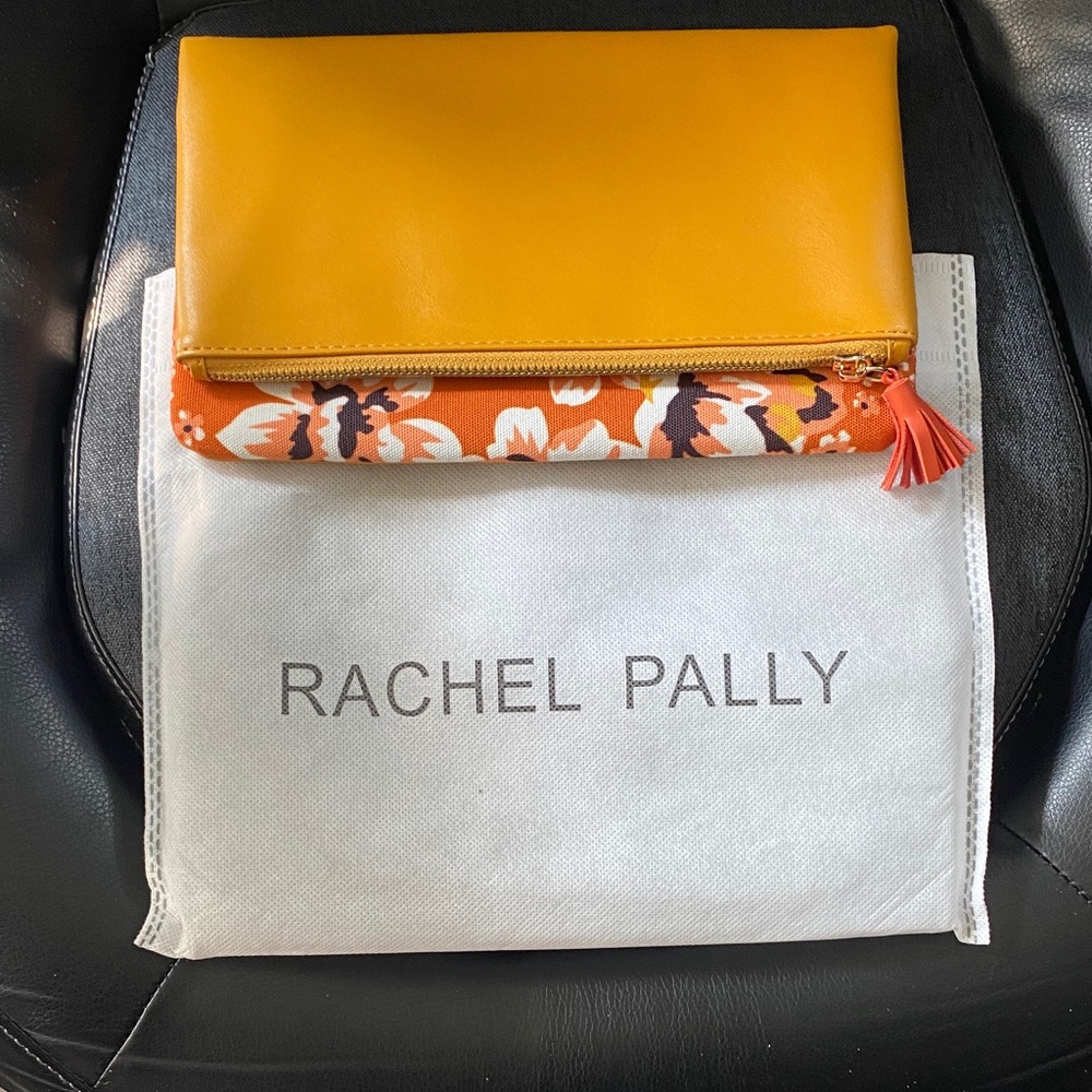 Rachel Pally Mustard and Orange Floral Clutch